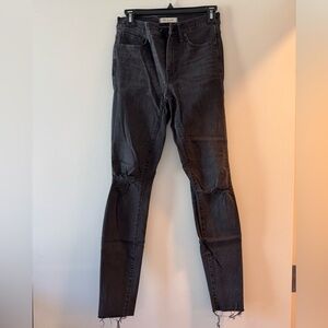 Madewell 9” High Rise Ripped Skinny Jeans